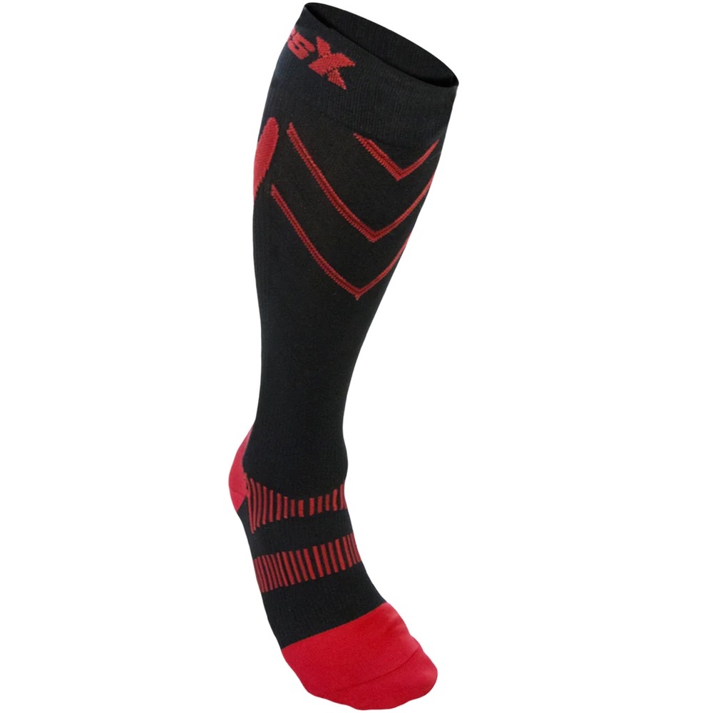 CSX X200-RB Compression Sport Socks in Red: 15-20 mmHg  - Women’s size small